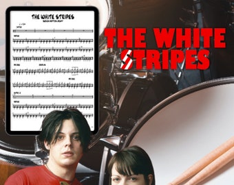 The White Stripes - Seven nation army (Drum Score), Pop Rock Music, Music score, Rock School, drummer, music sheet for beginners, drums rock