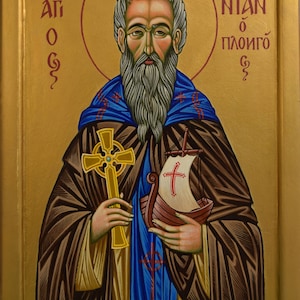 Icon of Saint Brendan the Navigator (TO ORDER)
