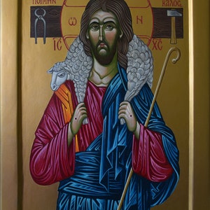 Icon of Jesus Christ the good Shepherd / Icon of Jesus Christ the good Shepherd / Icon of Jesus Christ the good Shepherd / Icon of Jesus Christ the good Shepherd / Icon of Jesus Christ the good Shepherd