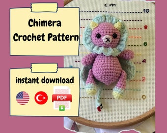 Pink Lion Crochet Pattern, Adorable Animal Amigurumi Pattern, Handmade Toy Making, Anime Character, Crochet Plush, Unique Handcraft