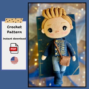 Wzór na szydełkową lalkę Wicked Fiyero Amigurumi (wzór PDF)