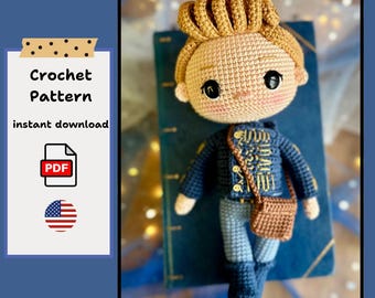 Haakpatroon Wicked Fiyero-pop amigurumi (pdf-patroon)