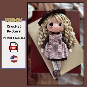 Nora Crochet Doll Pattern: Handmade Plush Toy (English PDF Pattern)