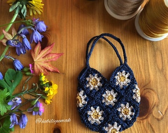 Tiny crochet bag, dollhouse, miniature