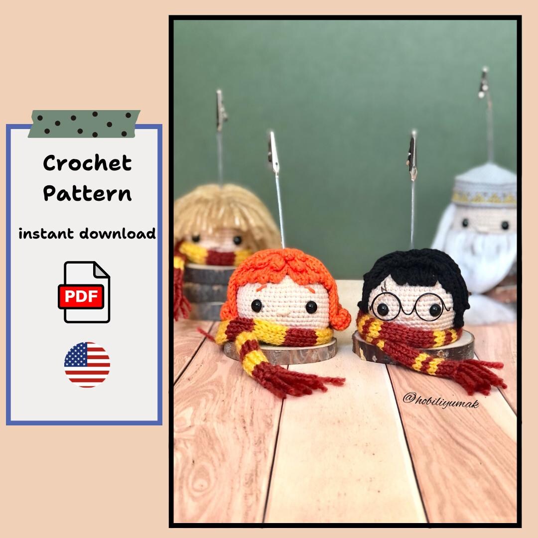 Witch and Wizard Note Holder Crochet Pattern Bundle (english PDF ...