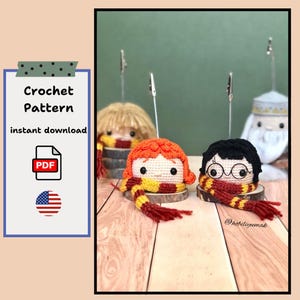 Witch and Wizard Note Holder Crochet Pattern Bundle (English PDF Pattern)