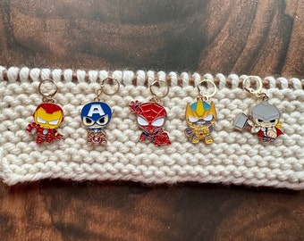 Avengers Stitch Marker, Crochet, Knitting, Flos Crafty Crochet, Stitch Holders, Gift for Knitter Crochet Gift, Superhero