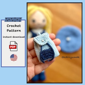 Crochet Doll Bag Pattern: Amigurumi Backpack (English PDF Pattern)
