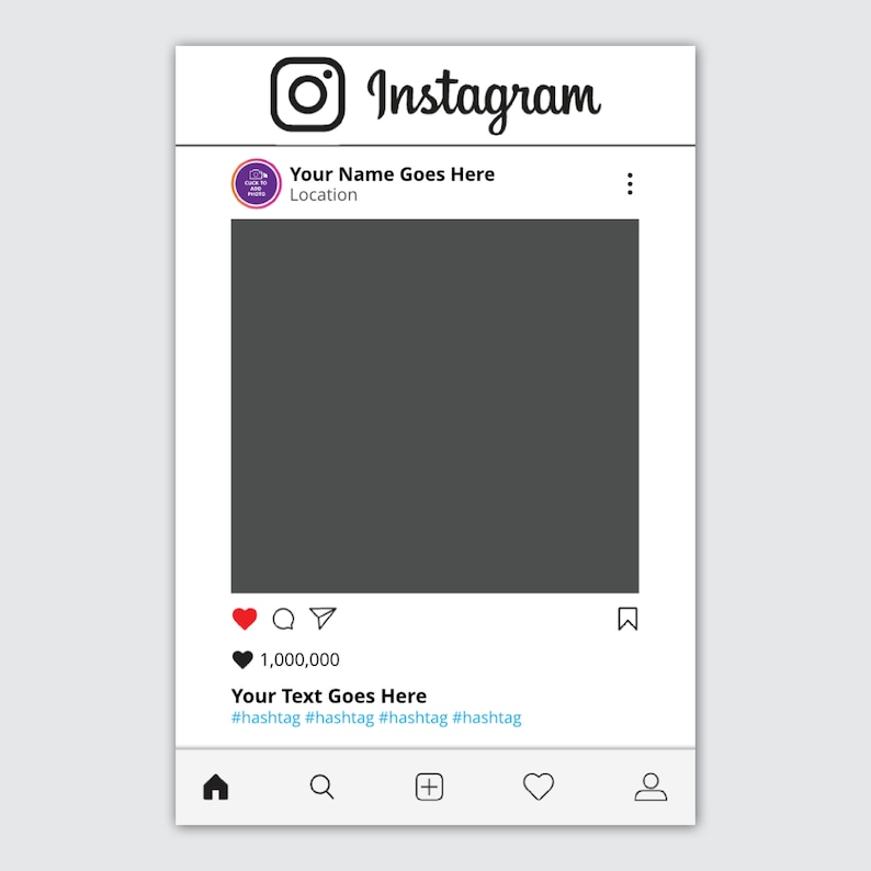 Instagram Selfie Frame Social Media Photo Prop Frame White Etsy Australia