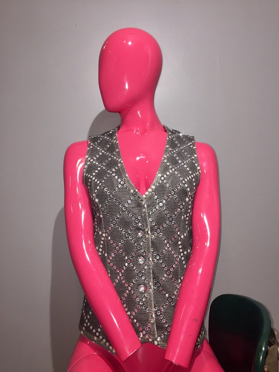 Svarovski studded men vest - image 1