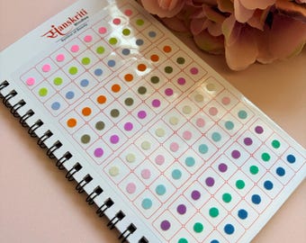 Plain Round Pastel 960 Reusable Bindi Booklet• Mixed Assorted Designs• 3 Sizes Small Medium Large