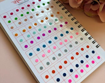 Plain Round Pastel 960 Bindi Booklet•Mixed Assorted Designs