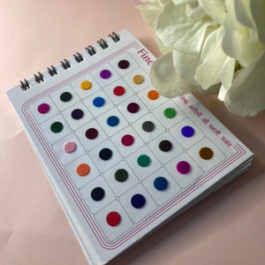 Colorful Round Bindi Booklet • Medium Plain Bindis (120 Count)