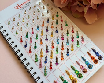 Fancy Assorted Designs 480 Bindi Booklet• 6 Page Assorted Fancy Bindis•Bridal Bindi