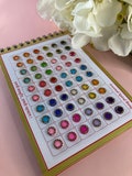 Colorful Stone Border Bindi Booklet • Reusable Bindis