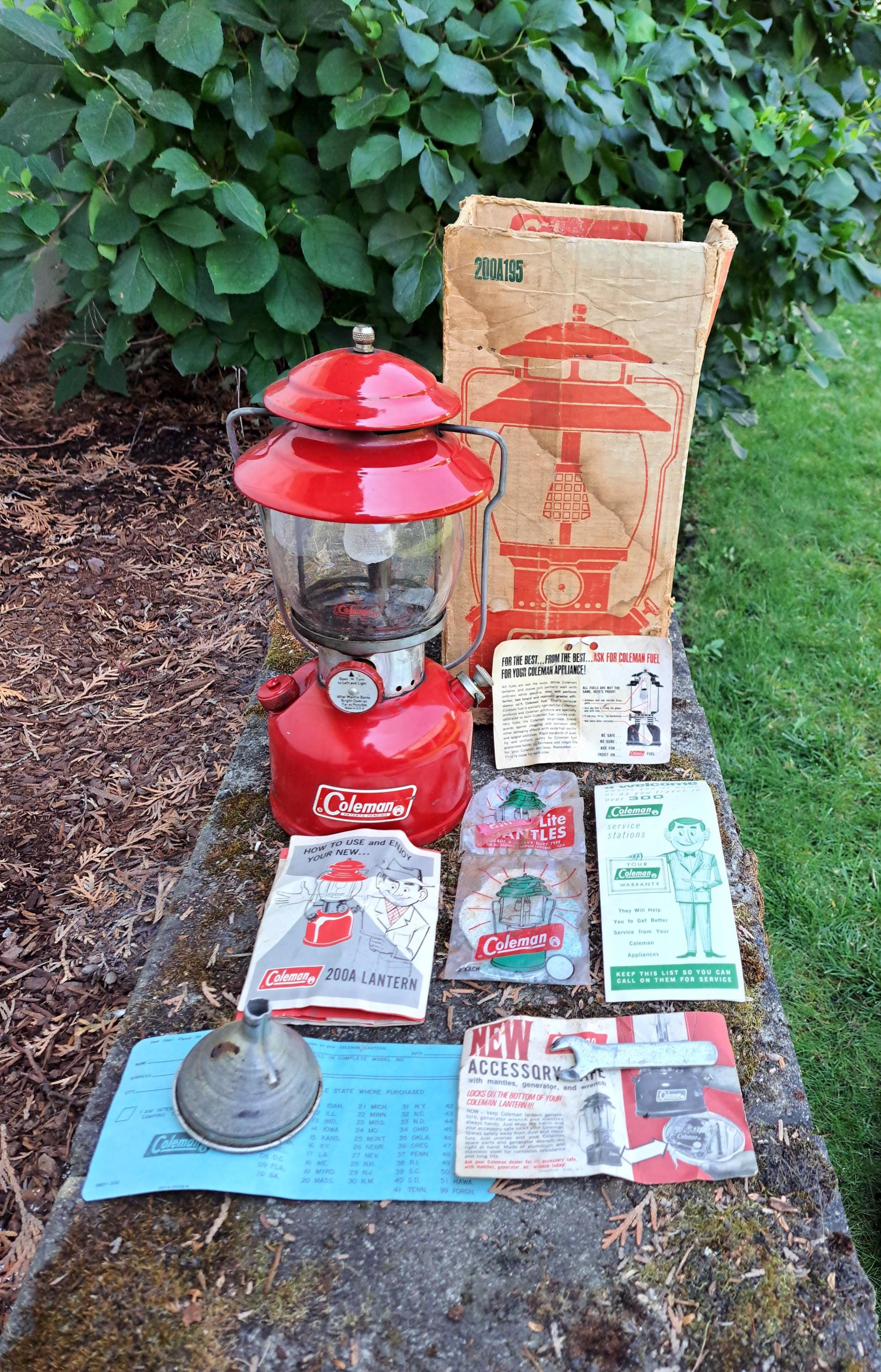 Vintage Red Coleman Lantern - Etsy