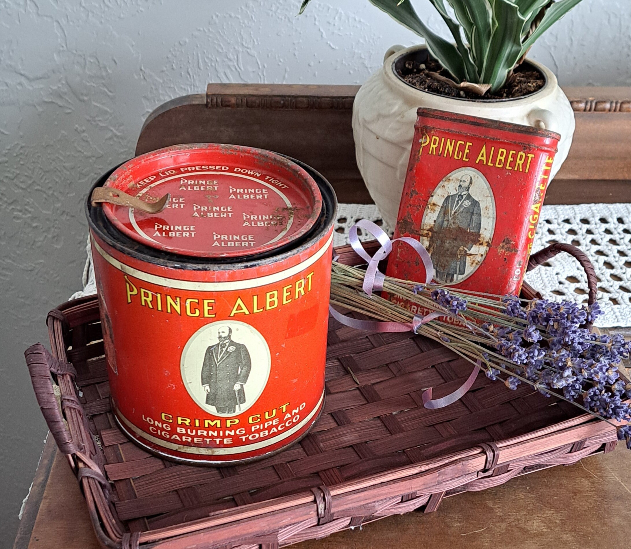 prince albert crimp cut tobacco (Long Burning Pipe and Cigarette Tobacco) Vintage Prince Albert Crimp Cut