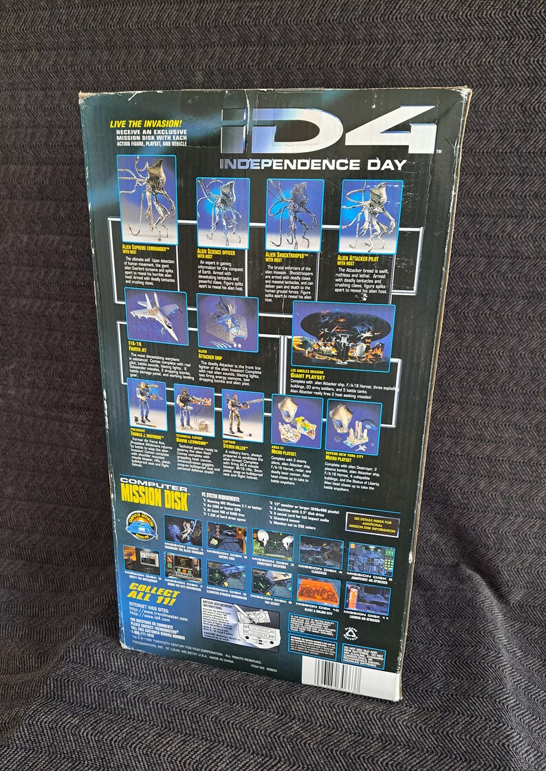 1996 New in Box Independence Day 4 Alien Supreme Commander Action