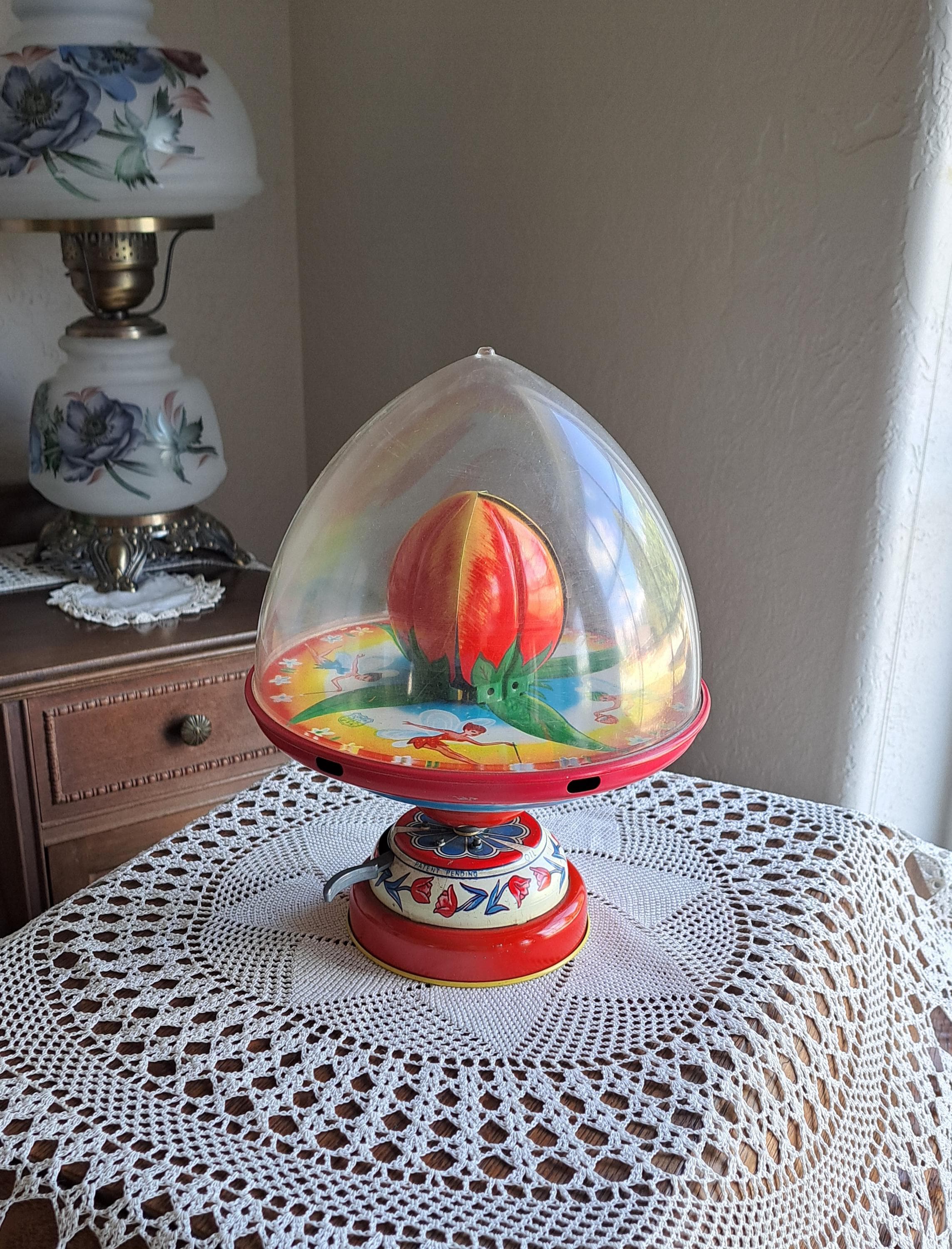 キッズ古着50's rockmoumt fancy art deco tulip Vintage 1950s Chein Magic Tulip Top, Spinning Fairy Ballerina Toy