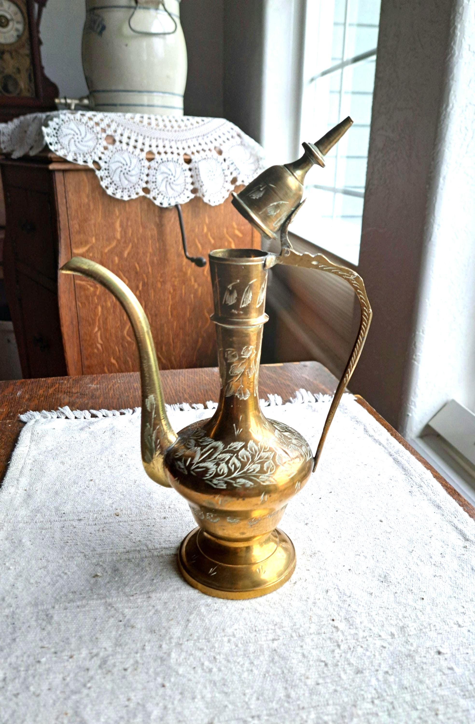 Antique Brass Teapot India - Etsy