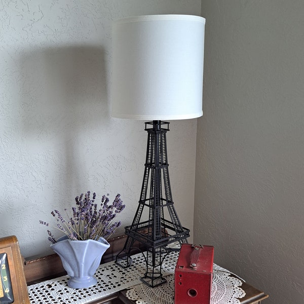 Vintage 24" Eiffel Tower Table Lamp, Industrial/Steampunk Decor, Game/Family Room Corner Lamp, Unique Collectible, FREE SHIPPING