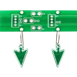 Mouse Cursor Circuit Board Earrings, retro computer cursor earrings circuit board jewelry cyberpunk earrings pixel art jewelry gamer jewelry