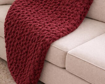 Chunky Hand Knit Blanket