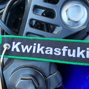 Kwikasfuki Kawasaki Key tag for Motorcycle Gift Keychain