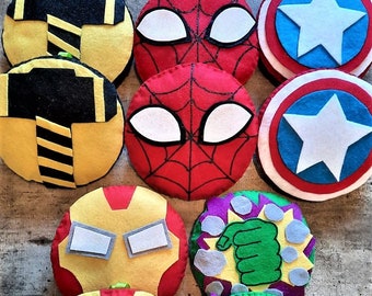 Avengers Super Heroes Plush Onomatopoeia & Logo 6"