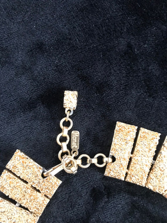 Vintage Monet Modernist Runway Statement Necklace - image 4