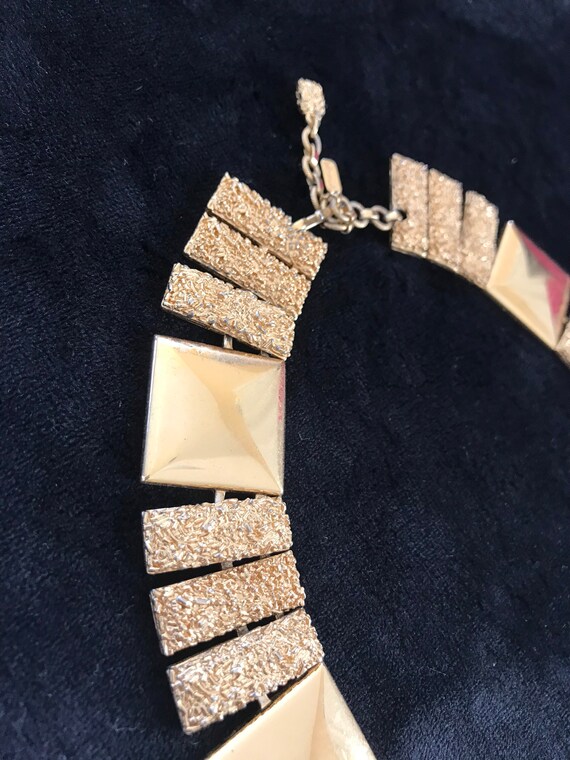 Vintage Monet Modernist Runway Statement Necklace - image 3