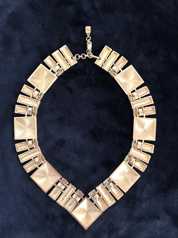 Vintage Monet Modernist Runway Statement Necklace - image 2