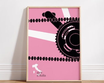 Giro d’Italia Cycling Poster – Italy Bike Race Print – Bicycle Wall Art