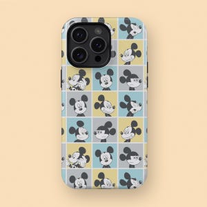 Custodia rigida per telefono Mickey Mouse Moods per iPhone Samsung Galaxy Google Pixel