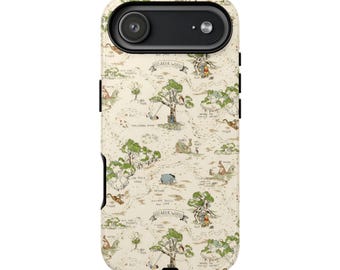 Winnie the Pooh Map Tough Phone Case for iPhone Samsung Galaxy Google Pixel Pro