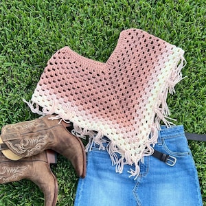 crochet ombre poncho