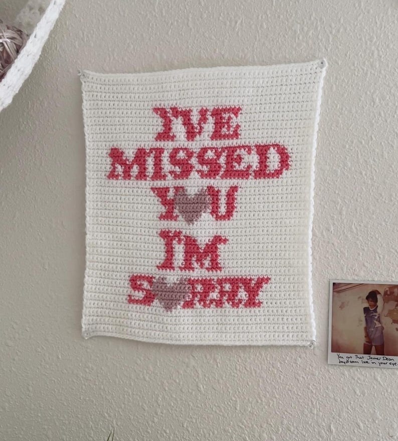 I've Missed You, I'm Sorry Crochet Tapestry PATTERN Imyis, Minor, Tsou ...