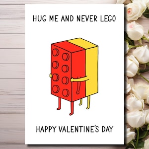 Funny Valentine's Day Card - Hug me and never let go Valentines Day Card - Funny Valentines Day Card - Cute card for girlfriend or boyfriend