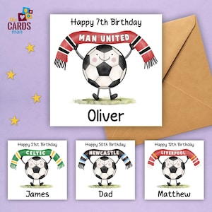 Football Birthday Card - Personalised greeting card for your son/grandson/nephew/daughter etc… ANY NAME