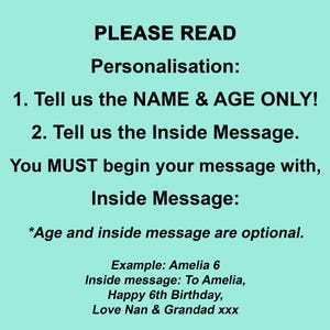 Personalized Floral Birthday Card – Custom Name, Handmade UK image 3