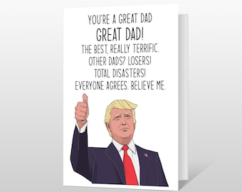 Trump Fathers Day Card - Etsy