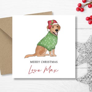 Personalised dog Christmas card -  46 breeds to choose from - Christmas card from the dog - Christmas Card for Dog Dad for Dog Mum Xmas dog