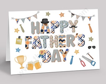 Happy Fathers Day Card - Funny Fathers Day Card from son - Cute Fathers Day Gift from son daughter - Father's day card for dad daddy stepdad