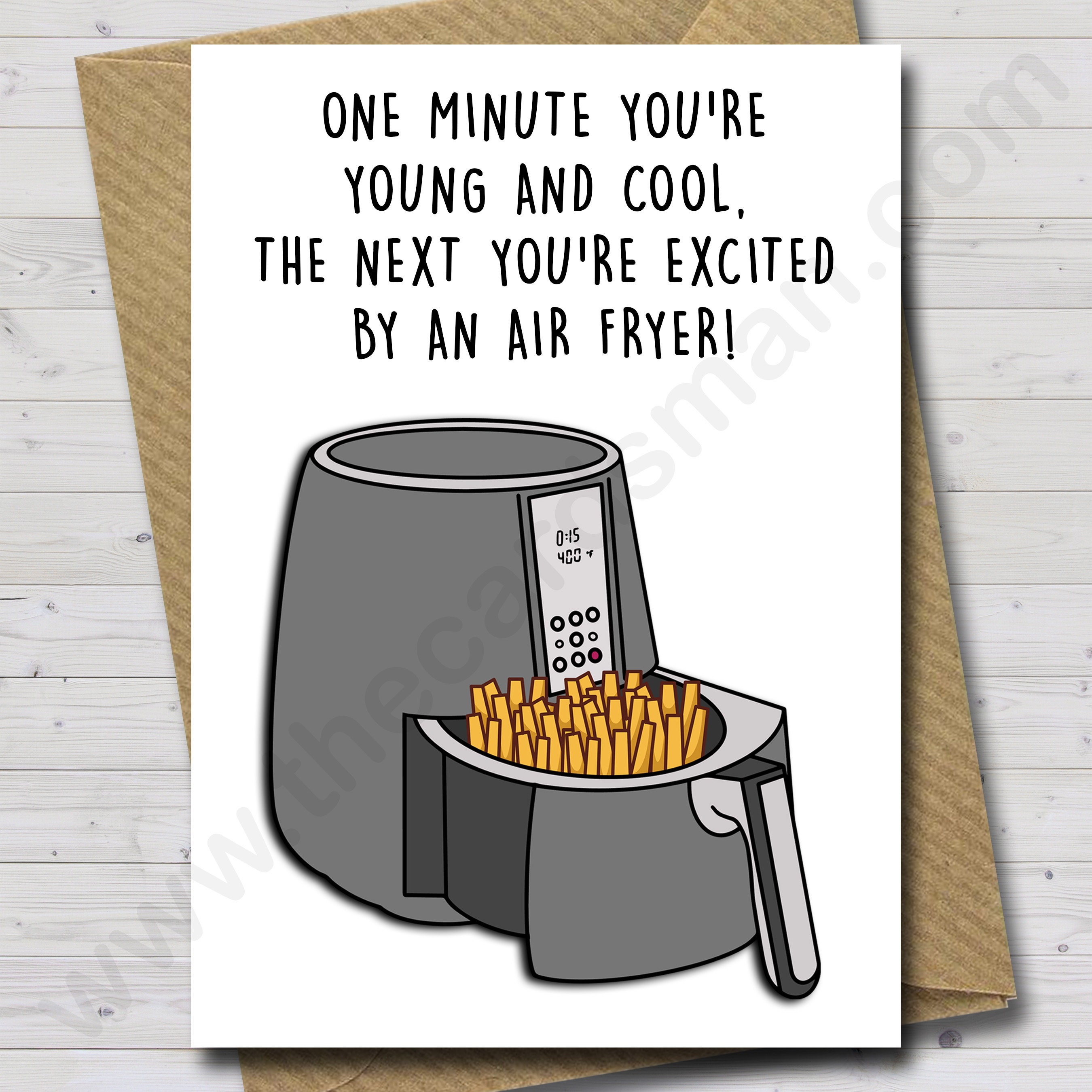 Funny Air Fryer Birthday Card Airfryer Birthday Card Air Etsy UK