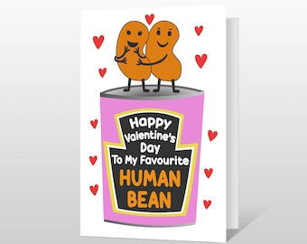 Funny 'Human Bean' Valentine's Day Card