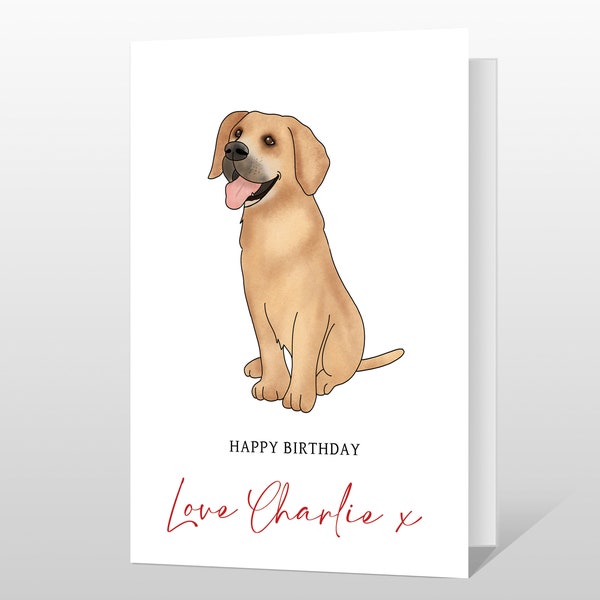 Personalised dog Birthday card - Birthday card from the dog - Birthday Card for Dog Dad, Birthday Card for Dog Mum, From the Dog