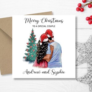 Personalised Christmas Couple Card - Xmas card for a special couple - Christmas Card for a special couple- Any Name - Personalised Xmas Card