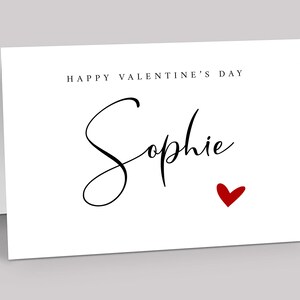 Personalised Valentines Day Card - Romantic Valentine Card - Any Name - Valentine Gift for Husband, Wife, Boyfriend, Girlfriend, Partner ...