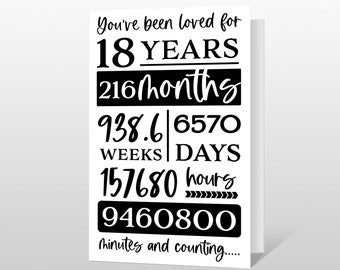 thumbnail image 2 of 18th Birthday Card - Female, Funny & Cheeky - Age 18 - Age 18 - Grow Up - Girls Girls Daughter - XL Card With Envelope (A5 2 of 12