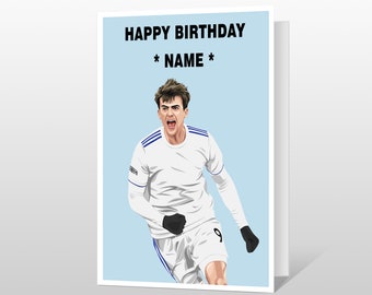 Leeds united-personnalisé de carte d'anniversaire-football Leeds united-personnalisé de carte d'anniversaire-football